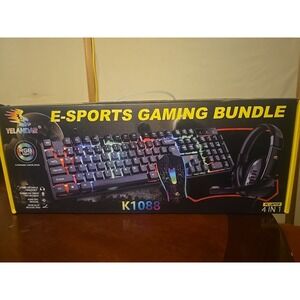 Four And 1E Sports Gaming, Bundle Keyboard And Headset Mouse Pad New Inbox, Rgb